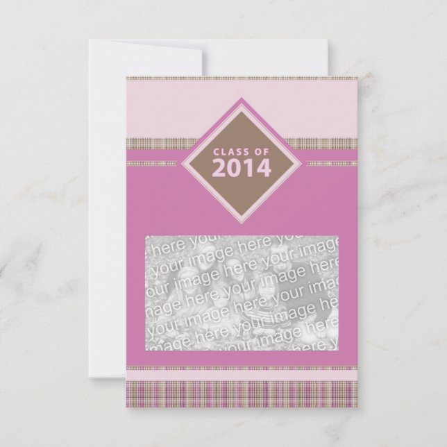 Invitation classe 2014 : plaid rose (Devant)