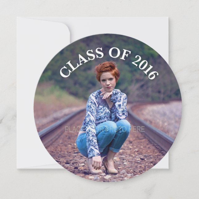 Invitation Classe 2016, Fête de la Graduation Photo, Tour (Devant)