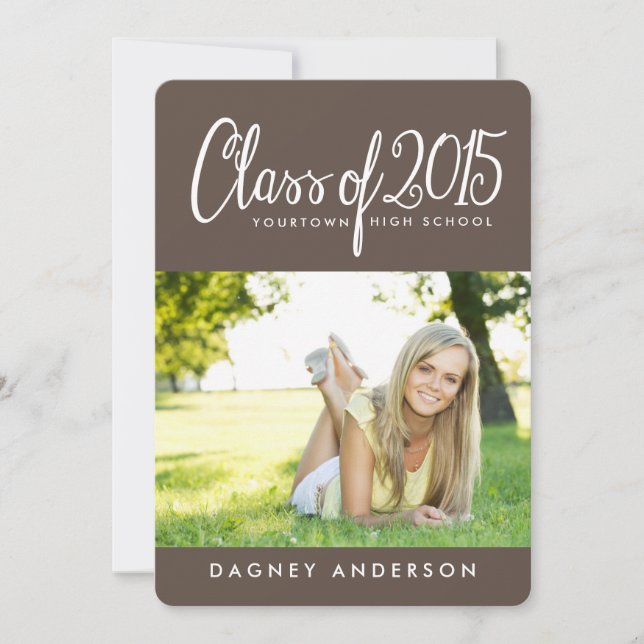 Invitation Classe amusante de 2015 Photo Graduation Party Inv (Devant)
