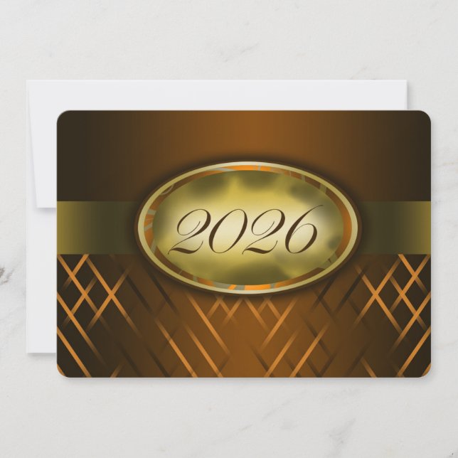 Invitation Classe Brown et Gold de 2026 (Devant)