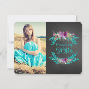Invitation Classe Chalkboard de 2015 Graduation