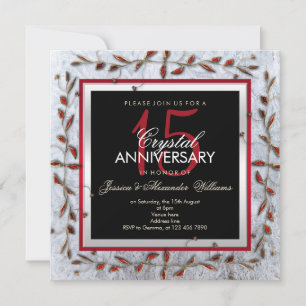 Invitation Classe Crystal & Gems 15e Anniversaire de Mariage