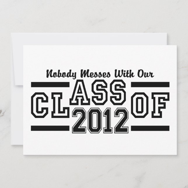 Invitation CLASSE DE 2012 invitation, personnaliser (Devant)