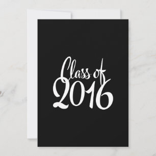 Invitation Classe de 2016 Elégant Rétro Graduation