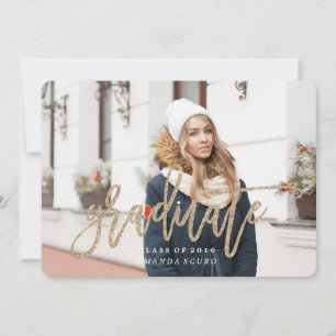 Invitation CLASSE DE 2016 Parties scintillant DE DIPLÔME Invi