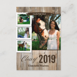 Invitation Classe de 2019 Graduation Rustic Photo