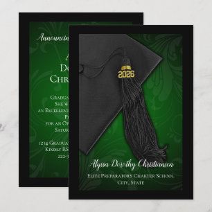 Invitation Classe de 2019 Green Tassel College