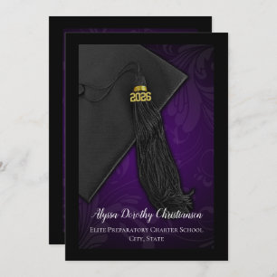 Invitation Classe de 2019 Purple Tassel College Graduation