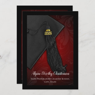 Invitation Classe de 2019 Red Tassel College Graduation