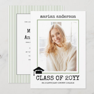 Invitation Classe de 2023 dactylographier la photo de graduat