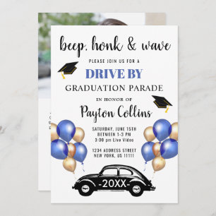 Invitation Classe de 2023 DRIVE BY PHOTO Graduation Party