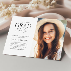 Invitation Classe de 2023 Elégant Photo College Graduation