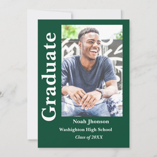 Invitation Classe de 2023 Modern Boy obtention d'un diplôme v (Devant)