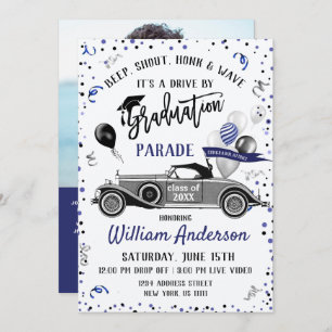 Invitation Classe de 2024 DRIVE BY PHOTO Graduation Party