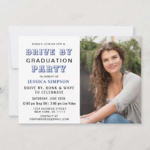 Invitation Classe de 2024 DRIVE BY PHOTO Graduation Party