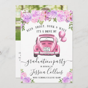 Invitation Classe de 2024 DRIVE BY PHOTO Graduation Party