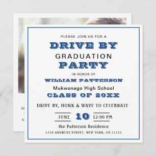 Invitation Classe de 2024 DRIVE BY PHOTO Graduation Party