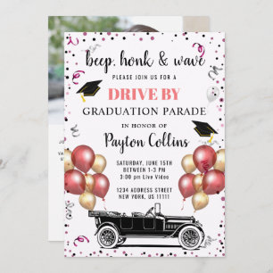 Invitation Classe de 2024 DRIVE BY PHOTO Graduation Party