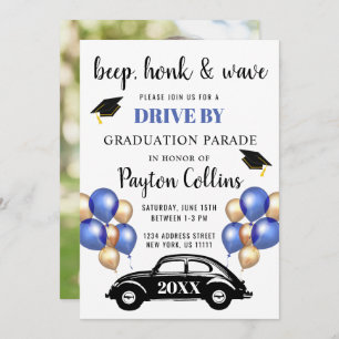 Invitation Classe de 2024 DRIVE BY PHOTOS Graduation Party