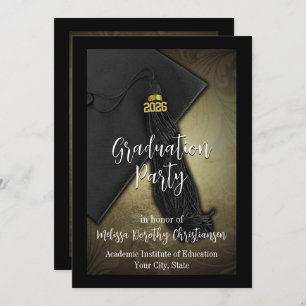 Invitation Classe de 2024 Gold Tassel College Graduation