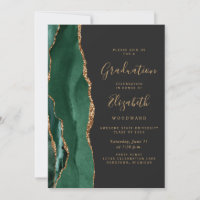 Classe de 2024 Green Agate Photo Dark Graduation