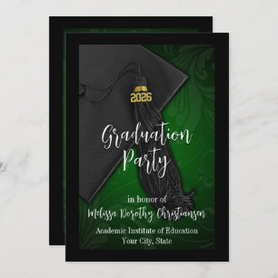 Invitation Classe de 2024 Green Tassel College Graduation