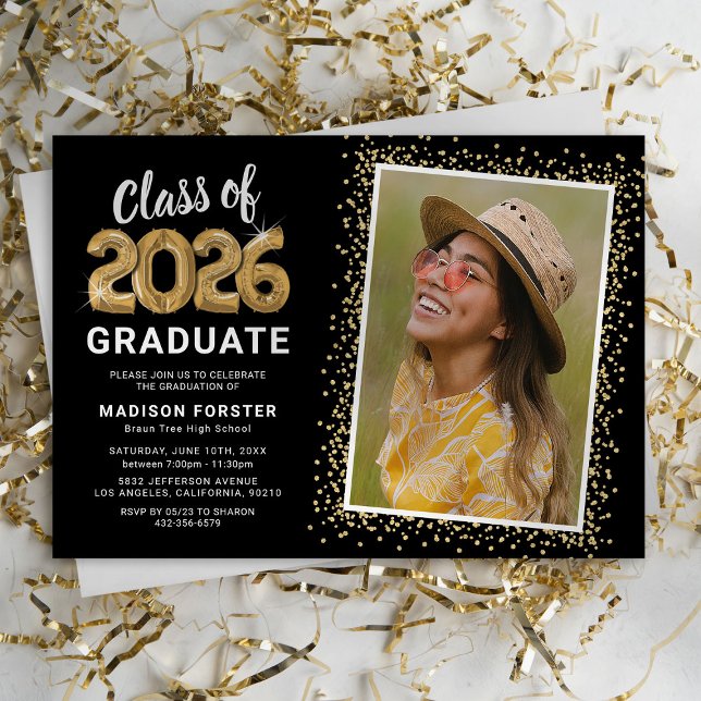 Invitation Classe de 2024 Photo Graduation Party (Créateur téléchargé)