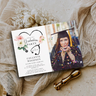 Invitation Classe De 2025 Futur Infirmière Graduation Photo P