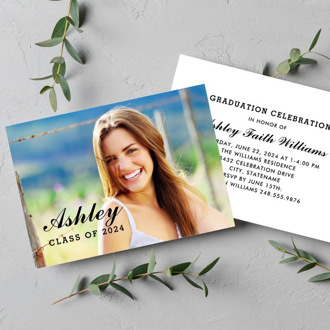 Invitation Classe de 2025 Graduate Photo Graduate Party (Créateur téléchargé)