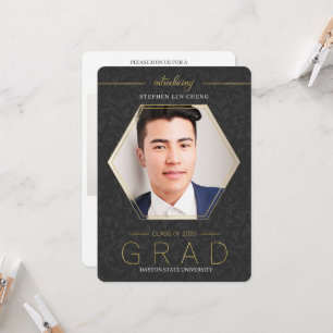 Invitation Classe de 2025 Graduation au charbon de bois Photo