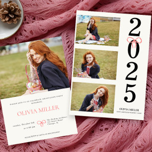 Invitation Classe de 2025 Graduation Photo Parti moderne seni