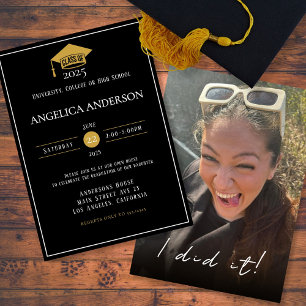 Invitation Classe de 2025 "Je l'ai fait"