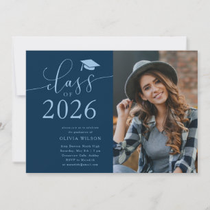 Invitation Classe de 2025 Marine Graduation Party Photo
