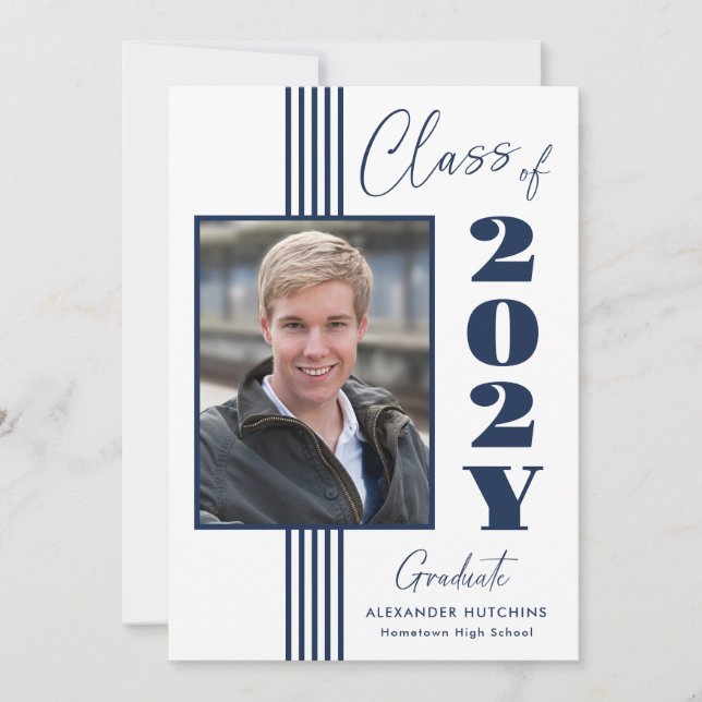 Invitation Classe de 2025 Photo Frame Graduation Party (Devant)
