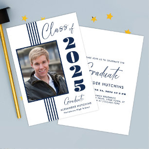 Invitation Classe de 2025 Photo Frame Graduation Party