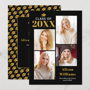 Invitation Classe de 2025 soirée de bouchon de graduation en