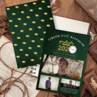 Invitation Classe de 2026 Tableau Rétro Craie 3 Photo Remise