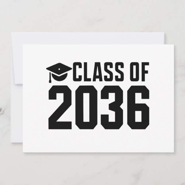 Invitation Classe de 2036 Grandis avec moi Retour à l'école (Devant)