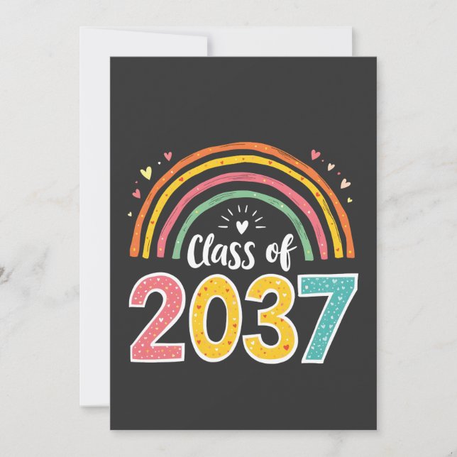 Invitation Classe De 2037 École De Graduation De La Maternell (Devant)