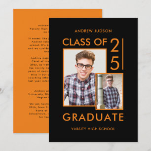 Invitation Classe de 26 Maison Ouverte Photo Moderne Noir & O