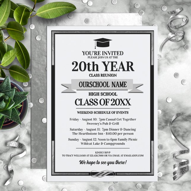 Invitation Classe de couleurs de l'école de style classique R (Créateur téléchargé)