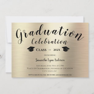 Invitation Classe De Diplôme De Typographie De Script Moderne
