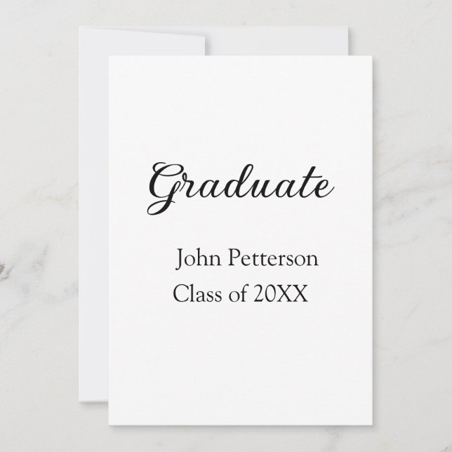 Invitation Classe de fin d'études de 20XX simple graduation m (Devant)