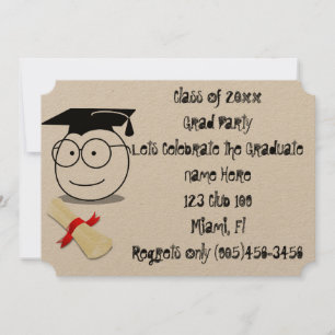 Invitation Classe de finissants Personnaliser Nom Destinée Pe