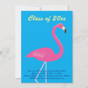 Invitation Classe de Flamant rose de 2019 Graduation Party -