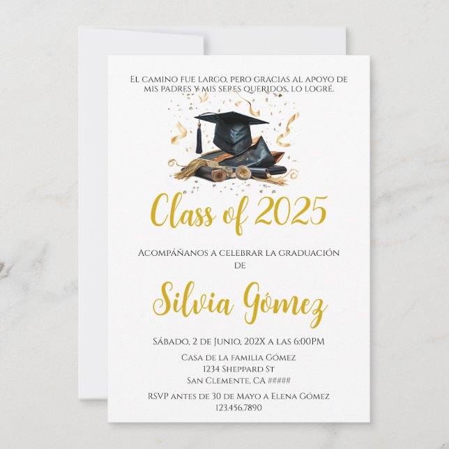 Invitation Classe de graduation 2025 (Devant)
