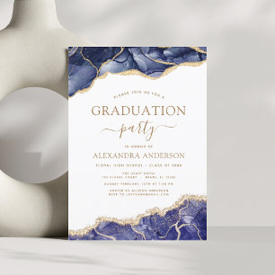 Invitation Classe de graduation d'âge de 2022 Marine Blue Gol