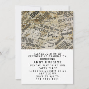Invitation Classe De Graduation De 2025 Graduate Peace Out Bl