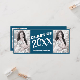 Invitation CLASSE DE LA Photo Graduation Grad Party Celebrati
