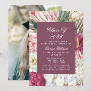 Invitation Classe de photo florale 2022 aquarelle